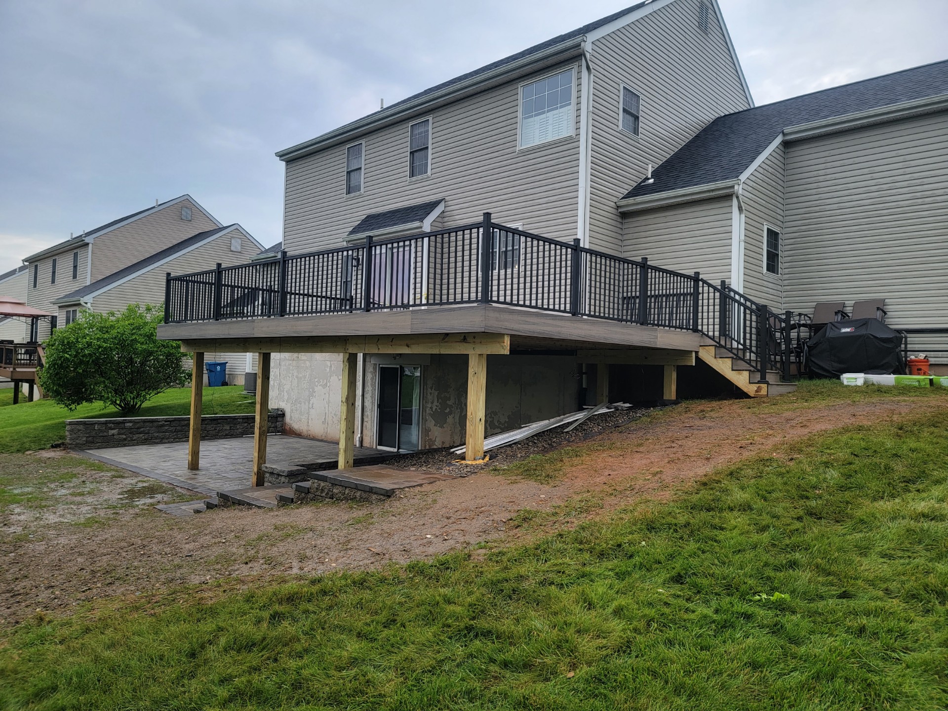 after of a deck build on a residential home