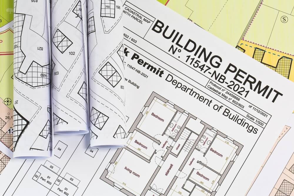 Residential building permit papers