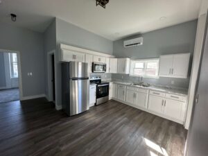 Interior of a kitchen after completed construction services in York PA