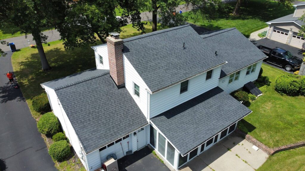 New roof on a house from general contractors in Bucks County, PA